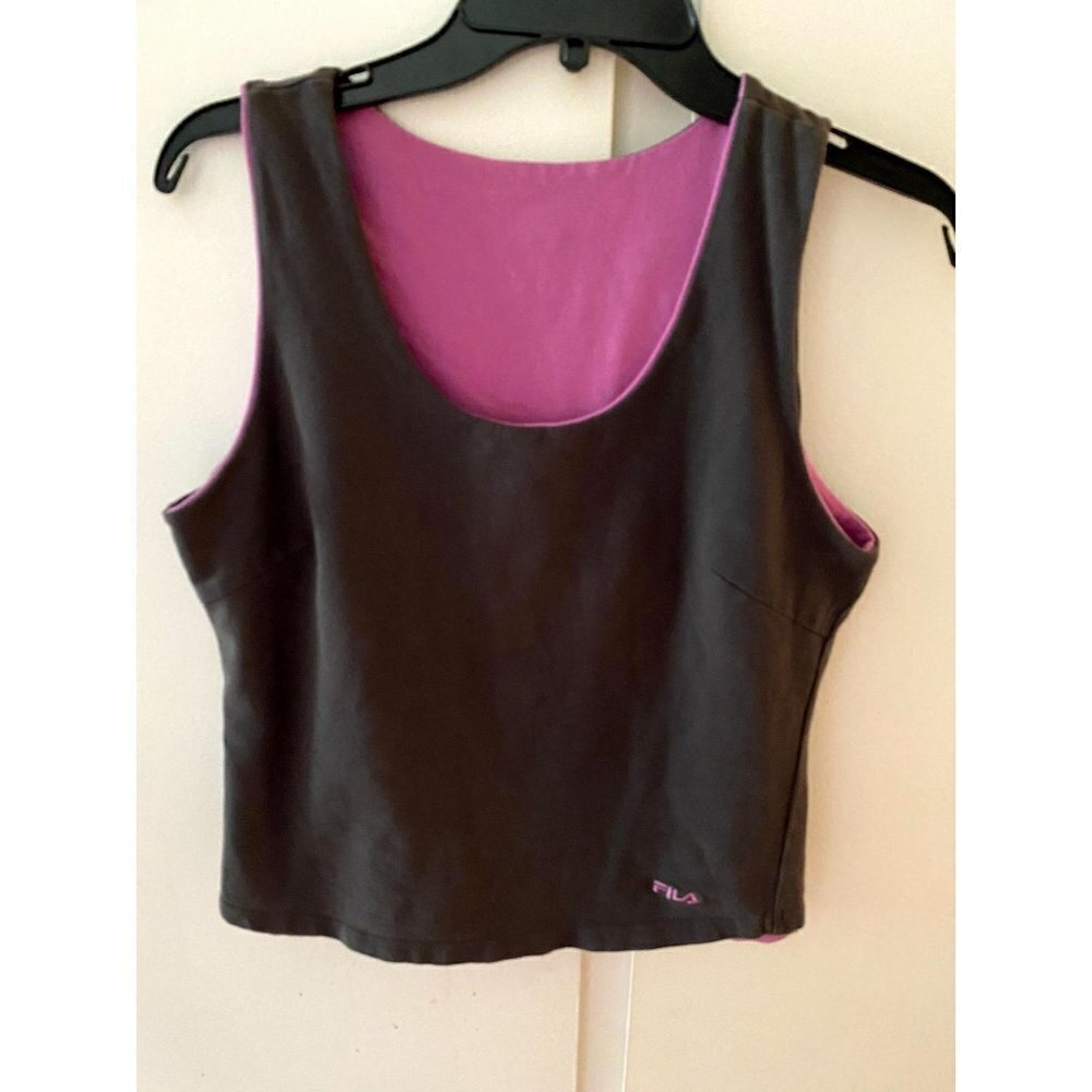 FILA Reversible Tank Top Pink & Black Active Wear